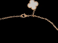 A van cleef & arpels 18ct rose-gold 'magic alhambra' necklace, signed vca and numbered, l 41 cm, weight 20,4g - afbeelding 4 van  6