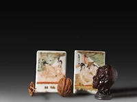 A various and interesting collection of chinese phallic items h 10 - w 7,5 cm (the porcelain) - afbeelding 4 van  9