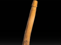 A various collection of carved wooden folk walking sticks with phallic handles - afbeelding 3 van  13