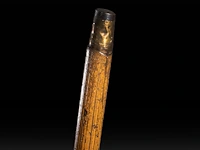 A various collection of carved wooden folk walking sticks with phallic handles - afbeelding 8 van  13