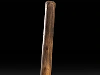 A various collection of carved wooden folk walking sticks with phallic handles - afbeelding 11 van  13