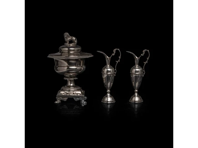 A various collection of silver tableware, h 3 - 32 cm, total weight: 3624 g - afbeelding 12 van  22
