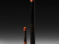 A various collection of traditional indian ceremonial items, symbolising yoni and lingam, h 64,5 cm (tallest) - afbeelding 2 van  8