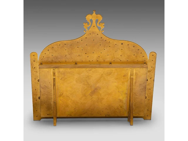 A very fine gothic revival gilt bronze and enamel triptych, with hand-painted porcelain plaques, late 19thc 31 cm. (12.19 in.) - afbeelding 10 van  12
