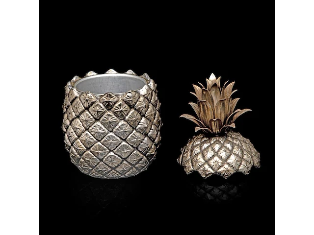A vintage '60s silver-plated pineapple cooler by mauro manetti for lega peltro, firenze 25.5 cm. (10.03 in.) - afbeelding 5 van  7