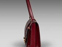 A vintage burgundy red delvaux handbag 21 x 25 x 10.5 cm. (8.26 x 9.83 x 4.12 in.) - afbeelding 3 van  8