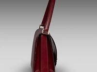 A vintage burgundy red delvaux handbag 21 x 25 x 10.5 cm. (8.26 x 9.83 x 4.12 in.) - afbeelding 5 van  8