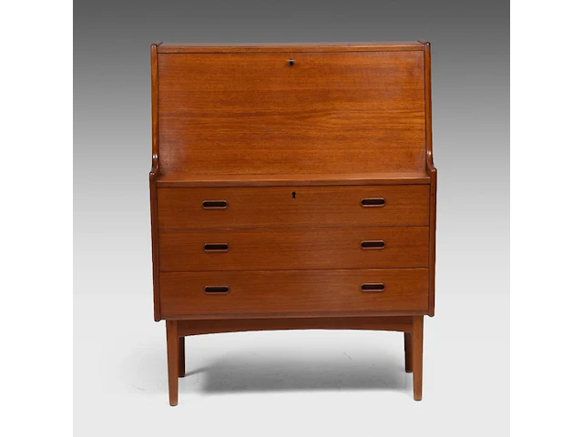 A vintage danish design teak secretary desk by anders wahl iversen, mid-century 109 x 85 x 44 cm. (42.90 x 33.46 x 17.32 in.) - afbeelding 3 van  10