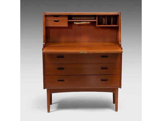A vintage danish design teak secretary desk by anders wahl iversen, mid-century 109 x 85 x 44 cm. (42.90 x 33.46 x 17.32 in.) - afbeelding 4 van  10