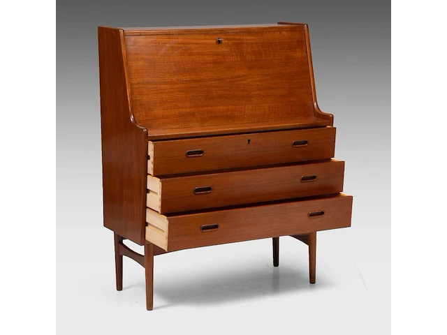 A vintage danish design teak secretary desk by anders wahl iversen, mid-century 109 x 85 x 44 cm. (42.90 x 33.46 x 17.32 in.) - afbeelding 5 van  10