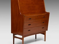 A vintage danish design teak secretary desk by anders wahl iversen, mid-century 109 x 85 x 44 cm. (42.90 x 33.46 x 17.32 in.) - afbeelding 9 van  10