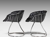 A vintage pair of italian design pan am chairs by gastoni renaldi for rima padova 77 x 65 x 60 cm. (30.30 x 25.58 x 23.62 in.) - afbeelding 3 van  8