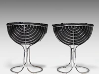 A vintage pair of italian design pan am chairs by gastoni renaldi for rima padova 77 x 65 x 60 cm. (30.30 x 25.58 x 23.62 in.) - afbeelding 4 van  8