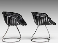 A vintage pair of italian design pan am chairs by gastoni renaldi for rima padova 77 x 65 x 60 cm. (30.30 x 25.58 x 23.62 in.) - afbeelding 5 van  8