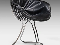 A vintage pair of italian design pan am chairs by gastoni renaldi for rima padova 77 x 65 x 60 cm. (30.30 x 25.58 x 23.62 in.) - afbeelding 7 van  8