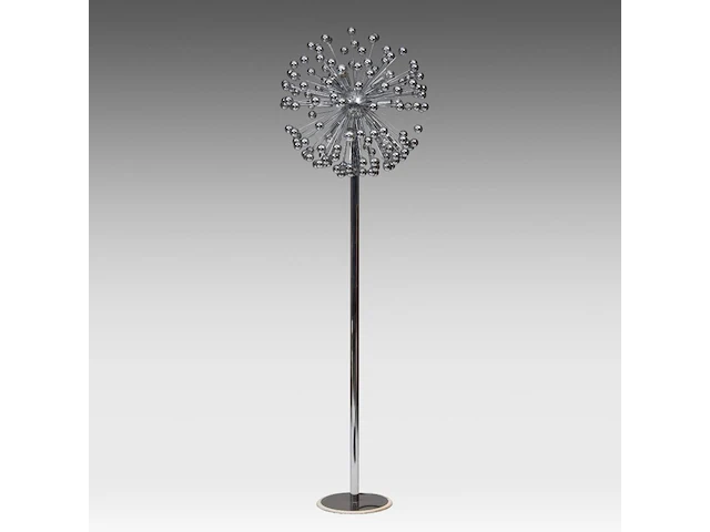 A vintage space age design sputnik floor lamp in chrome metal, 1970s 180 cm. (70.87 in.) - afbeelding 1 van  3