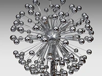 A vintage space age design sputnik floor lamp in chrome metal, 1970s 180 cm. (70.87 in.) - afbeelding 2 van  3