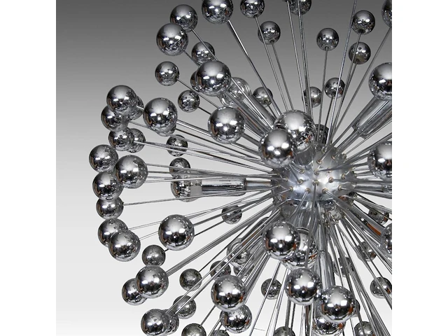 A vintage space age design sputnik floor lamp in chrome metal, 1970s 180 cm. (70.87 in.) - afbeelding 3 van  3