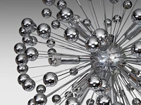 A vintage space age design sputnik floor lamp in chrome metal, 1970s 180 cm. (70.87 in.) - afbeelding 3 van  3