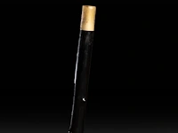 A walking stick with an ivory handle of a phallus, on the silver ring the inscription 'souvenir 1833-1893', french, 19thc, total h 90 cm - ivory h 5,5 cm - ivory w 6 cm - total weight 360g (+) - afbeelding 5 van  6