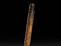 A walking stick with ivory handle depicting a soldier's bust wearing an oversized helmet in the shape of a phallus, german, 19thc, total h 95 cm - ivory h 10 cm - ivory w 2,8 cm - total weight 177g (+) - afbeelding 4 van  5