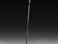 A walking stick with ivory handle depicting a soldier's bust wearing an oversized helmet in the shape of a phallus, german, 19thc, total h 95 cm - ivory h 10 cm - ivory w 2,8 cm - total weight 177g (+) - afbeelding 5 van  5