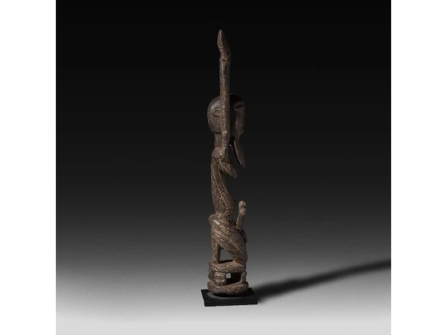 A wooden hermaphrodite fertility doll, dogon, mali 36 cm. (14.16 in.) - afbeelding 2 van  5