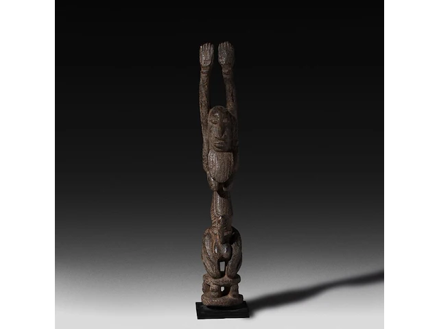 A wooden hermaphrodite fertility doll, dogon, mali 36 cm. (14.16 in.) - afbeelding 5 van  5
