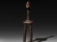 A wooden lobi fertility doll, burkina faso, h 39 cm