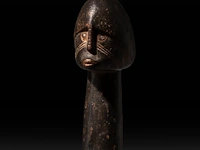 A wooden lobi fertility doll, burkina faso, h 39 cm - afbeelding 5 van  5