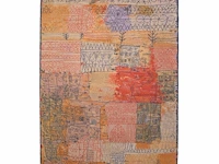 A woollen carpet after an abstract design by paul klee (1879-1940), 'florentinisches villen viertel' from 1926 275 x 183 cm. (108.26 x 72.04 in.)