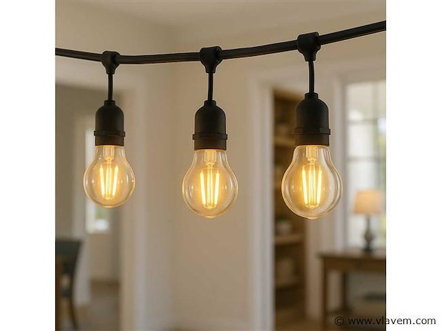 A60 amber filament lamp – 6w – e27 – dimbaar – ip20 (x80) - afbeelding 1 van  5