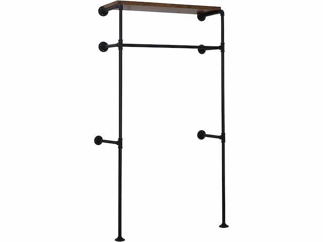 Aan de muur gemonteerde industriële garderobe, kledingrek voor kleedkamer - afbeelding 4 van  6