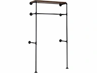 Aan de muur gemonteerde industriële garderobe, kledingrek voor kleedkamer - afbeelding 4 van  6