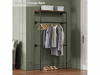 Aan de muur gemonteerde industriële garderobe, kledingrek voor kleedkamer - afbeelding 5 van  6
