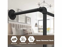 Aan de muur gemonteerde industriële garderobe, kledingrek voor kleedkamer - afbeelding 6 van  6
