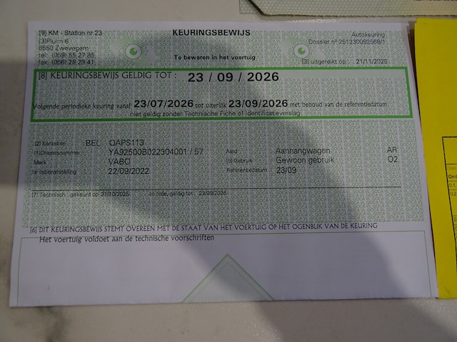 Aanghangwagen vabo - afbeelding 4 van  13