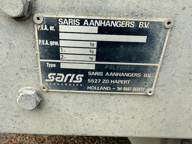 Aanhanger saris (plateau met zijdeuren) (2006 / xlg 00p l42 a0 402 919) - afbeelding 8 van  13
