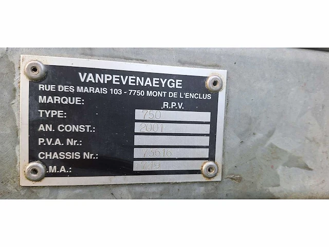 Aanhangwagen 750kg - afbeelding 3 van  6