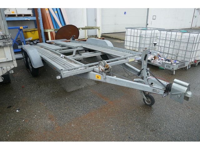 Aanhangwagen autotransporter dubbel as saris - afbeelding 1 van  16