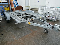 Aanhangwagen autotransporter dubbel as saris