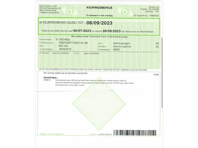 Aanhangwagen bw - afbeelding 17 van  18