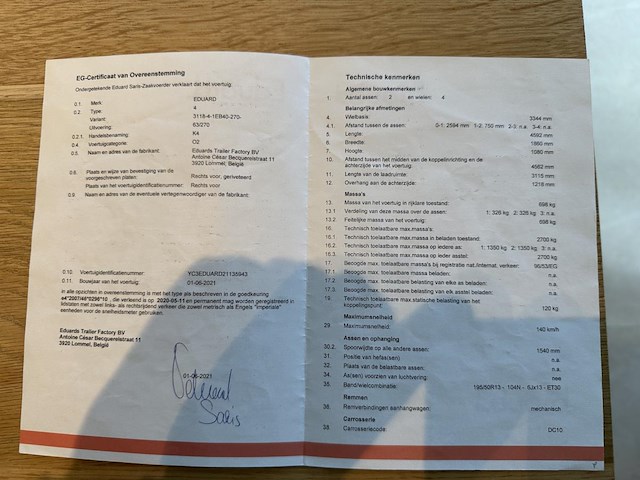 Aanhangwagen eduard k4, 2021 - afbeelding 20 van  30