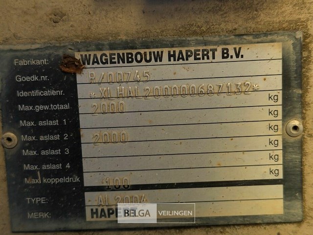 Aanhangwagen hapert, dubbelasser, geremd, zonder inhoud - afbeelding 6 van  9