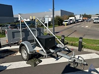 Aanhangwagen hapert r750, xlhr7500000701242, enkelas, mtm 750kg, opklapbare signalisatieborden, zwarte gereedschapskist, 089-012