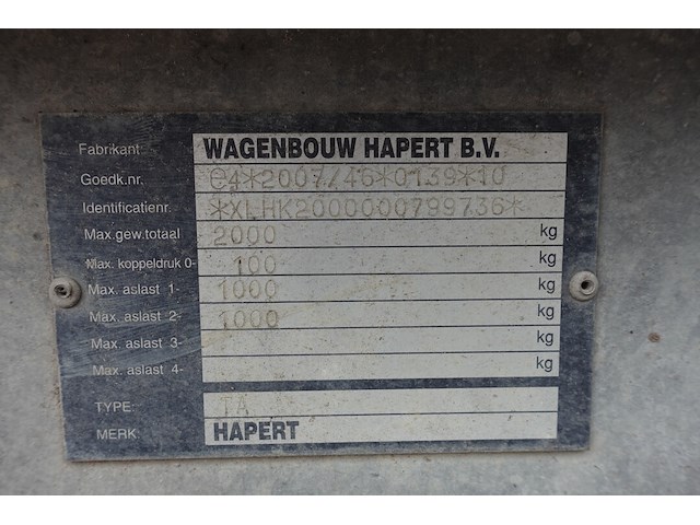 Aanhangwagen happert ta - afbeelding 11 van  11