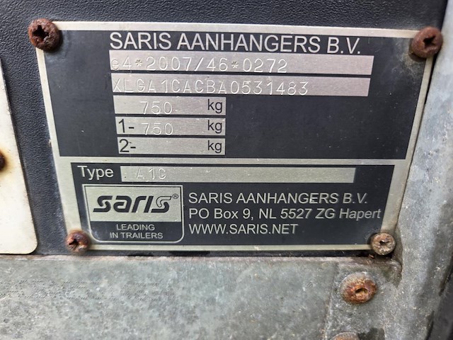 Aanhangwagen saris a1c - afbeelding 13 van  16