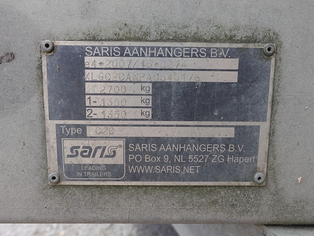Aanhangwagen saris c2c - afbeelding 8 van  8