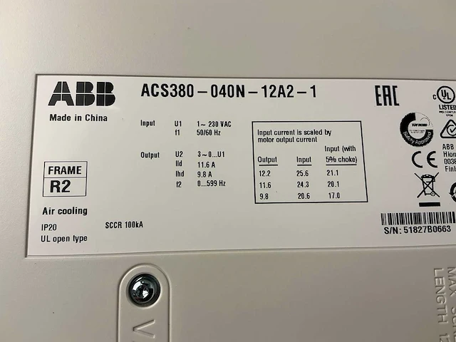 Abb acs380-040n-12a2-1 frequentieregelaar (2x) - afbeelding 4 van  6
