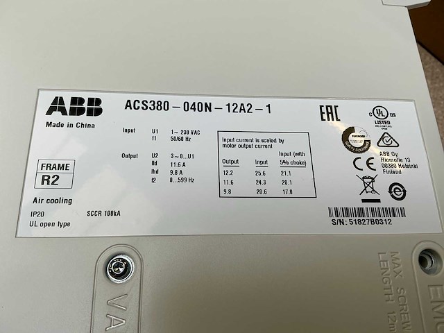 Abb acs380-040n-12a2-1 frequentieregelaar (2x) - afbeelding 9 van  10